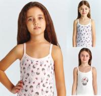 4124 майка для девочек многоцвет (BAYKAR)