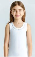 4396-01 Майка для девочек белая (BAYKAR)