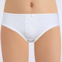 5204-01 Трусы для девочек с кружевом белые (BAYKAR)