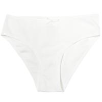 7892-01 Трусы для девочки в рубчик белые (BAYKAR)