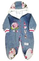 16215 Комбинезон джинсовый на махре