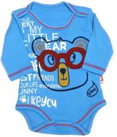 16763 Боди для мальчика (медведь в очках)