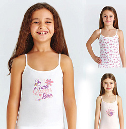 4128 майка для девочек многоцвет (BAYKAR)