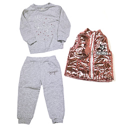 71286 Костюм 3-ка для девочки утепленный