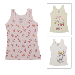 4586 Майка для девочек многоцвет (BAYKAR)