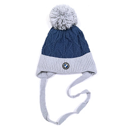 В338 Шапка для мальчика с помпоном "Стасик"