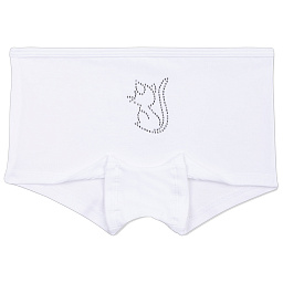 5176-01 Трусы шорты для девочки белые (BAYKAR)