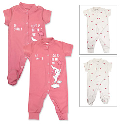 50274 Комбинезон "Влюбленный зайчик" 2022 интерлок