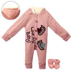 224022 Комбинезон+пинетки на махре