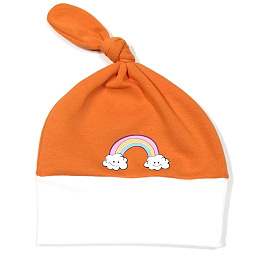 А43 Шапочка-узелок для девочки "Радуга"