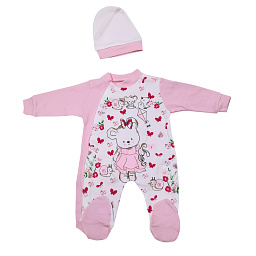 69389 Комбинезон + шапка для девочек