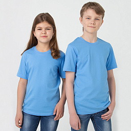 ф-200 Футболка однотон /голубой