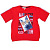 6990 Футболка для девочки красный
