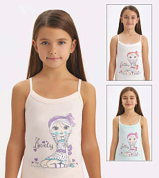 4980 майка для девочек многоцвет (BAYKAR)