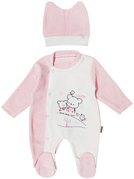 1629 Комбинезон+шапочка велюр