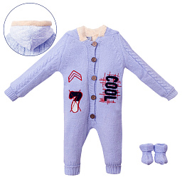 224034 Комбинезон+пинетки на махре